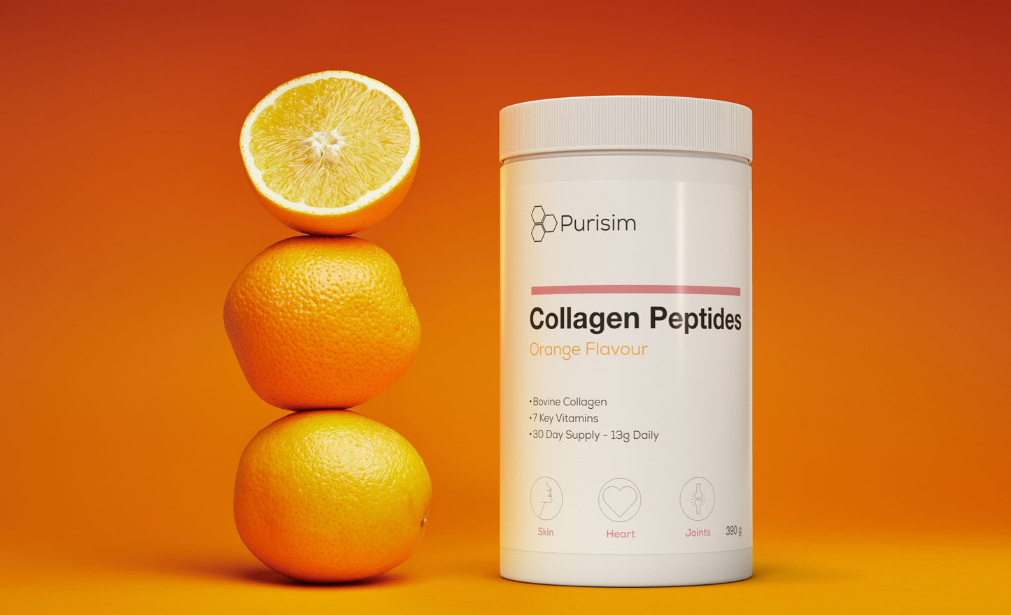 Purisim kolagēna peptīdi ar apelsīnu garšu