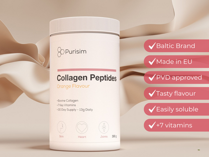Purisim collagen peptides with orange flavor